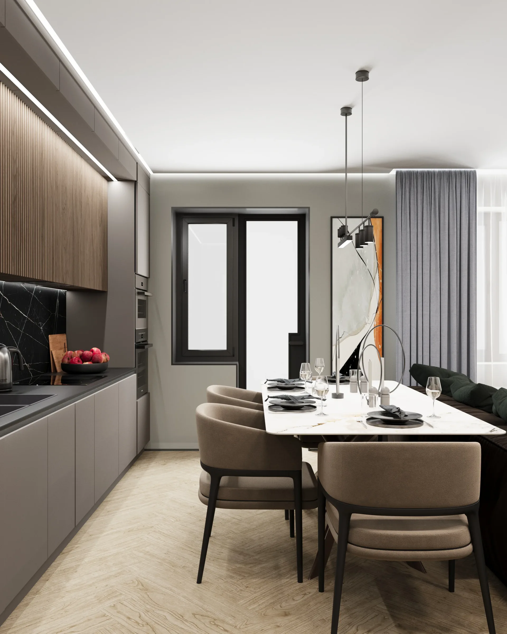 Квартира-студия на Ленина 17 - кухня 3